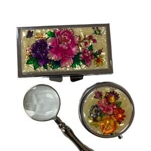 Gift Set - Magnifying Glass Trinket /Pill Boxes